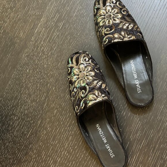 Stuart Weitzman Pipe Mulearky Flat Mule - Picture 4 of 11